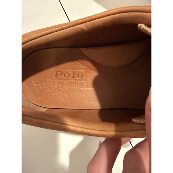 NWOB Polo Ralph Lauren Ranger Low Brown Leather Shoes Mens US 7.5 $219 [jb] - Picture 10 of 15